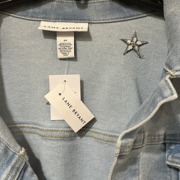 Lane Bryant jean jacket with classy bling - size Plus 26 - Picture 7 of 8